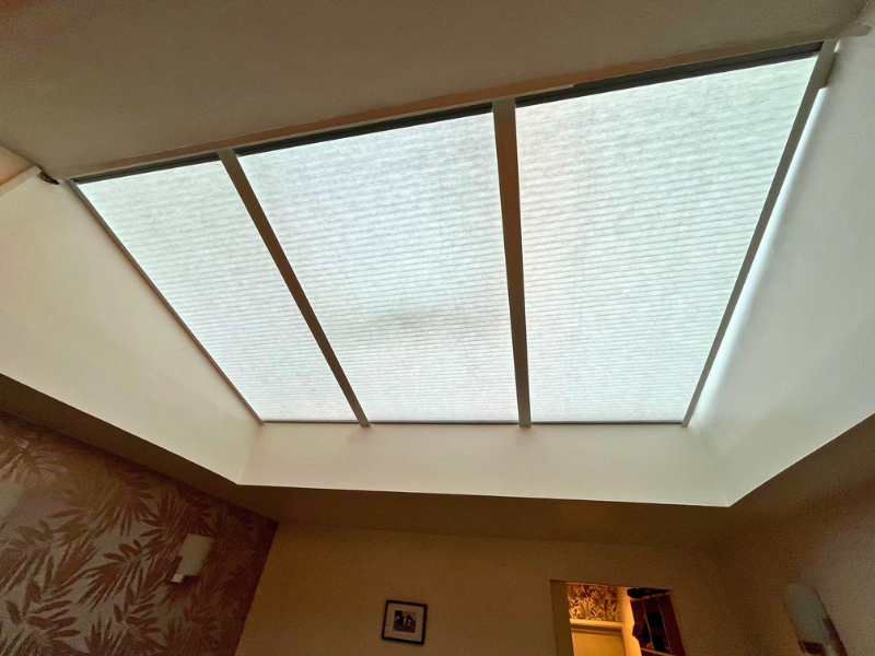Motorised Skylight Honeycomb Blinds Installed in Ladbroke Grove, West London