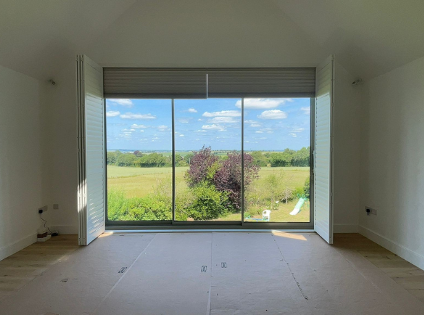 Large made-to-measure shutters installed in Oxfordshire