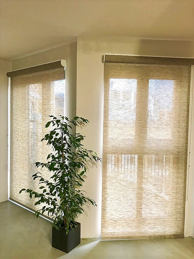 Roman & Roller Blinds in a considered interior