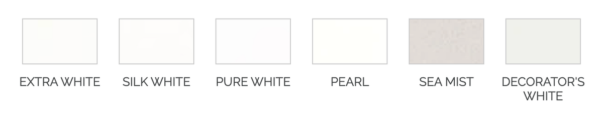 Antigua MDF shutter colour sample options